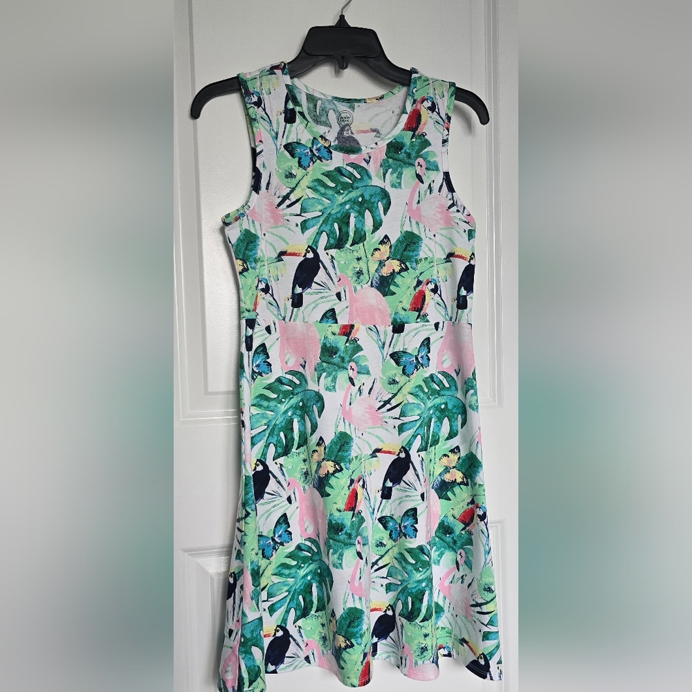 Wonder Nation Colorful Jungleβ Print Dress XL 14-16